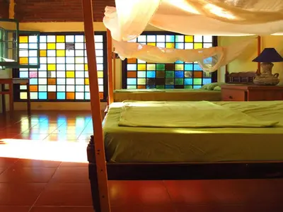 Cama o camas de una habitación en Posada Paloma