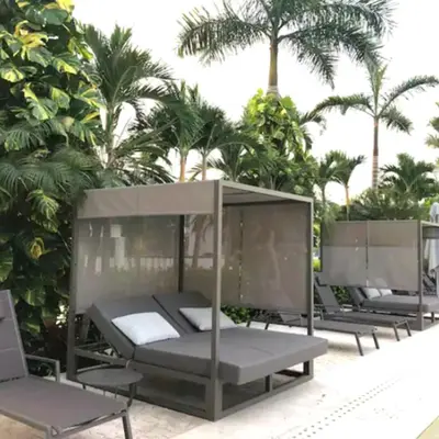 Jardín al aire libre en Apartamento con Piscina Frente al Mar en Acapulco