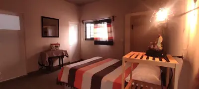 Cama o camas de una habitación en Casa de huéspedes con lo que necesitas para ti