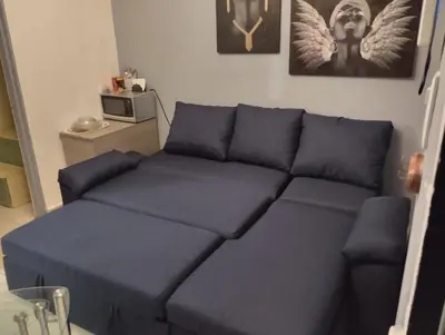 Zona de estar de Apartamento a minutos caminando del Aeropuerto CDMX Terminal 1