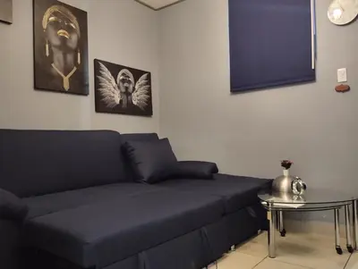 Zona de estar de Apartamento a minutos caminando del Aeropuerto CDMX Terminal 1