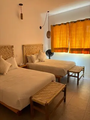 Cama o camas de una habitación en Santa Cecilia Hotel