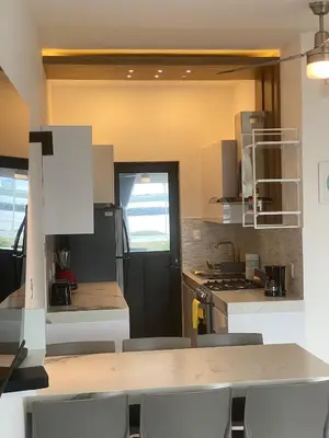 Una cocina o zona de cocina en NUEVO Depto vista al mar.