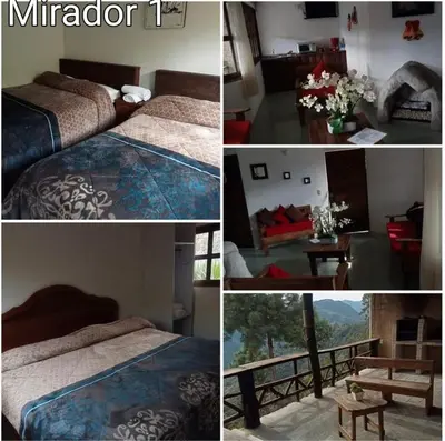 Cama o camas de una habitación en Cabañas Campestre Sierra Viva