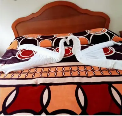 Cama o camas de una habitación en Cabañas Campestre Sierra Viva