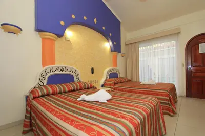 Cama o camas de una habitación en Hotel Xestal