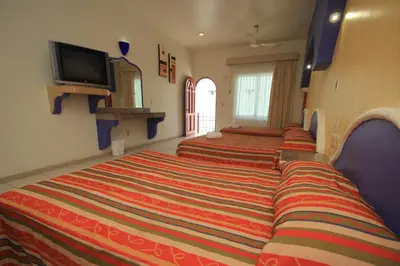 Cama o camas de una habitación en Hotel Xestal