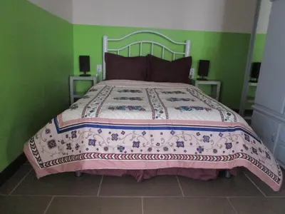 Cama o camas de una habitación en Céntrico loft Boho chic con terraza, Wifi, cocina