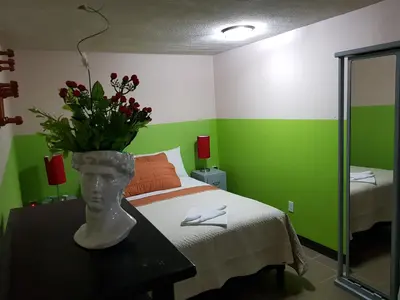 Cama o camas de una habitación en Céntrico loft Boho chic con terraza, Wifi, cocina