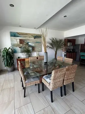 Zona de estar de Depa de lujo en Acapulco diamante con club de playa a pie-Precio especial