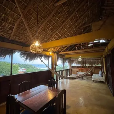 Cabaña con vista al mar y wifi Starlink en San Agustinillo