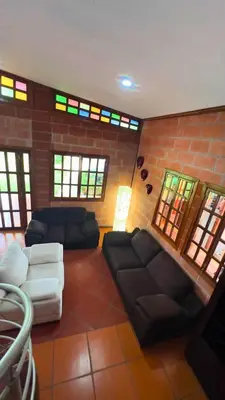 Zona de estar de Casa de los Sauces en Atlixco, Puebla