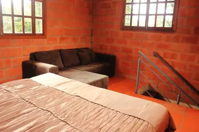 Cama o camas de una habitación en Casa de los Sauces en Atlixco, Puebla