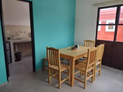 Una cocina o zona de cocina en M1010(7) Agradable departamento céntrico en Oaxaca