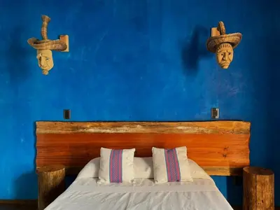 Cama o camas de una habitación en Niyana Oaxaca