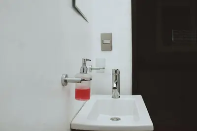 Un baño de Cómodo y Céntrico Departamento familiar