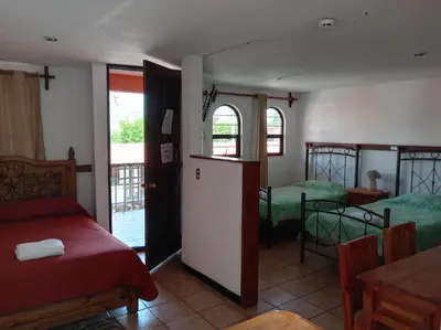 Cama o camas de una habitación en Villas Tonantzintla