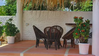 Jardín al aire libre en Casa Bonita