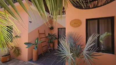 Jardín al aire libre en Casa Bonita