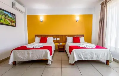 Cama o camas de una habitación en Hotel Serymar