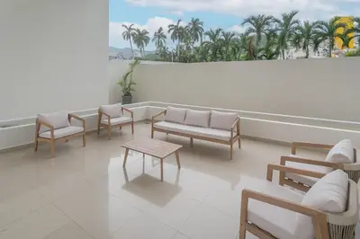 Zona de estar de Amazing Condo Ocean View By Bamboo Skylife