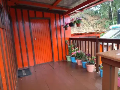 Un balcón o terraza de Casa del bosque