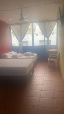 Cama o camas de una habitación en HOSTEL CAFE EL PESCADOR