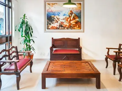 Zona de estar de Niebla Suites