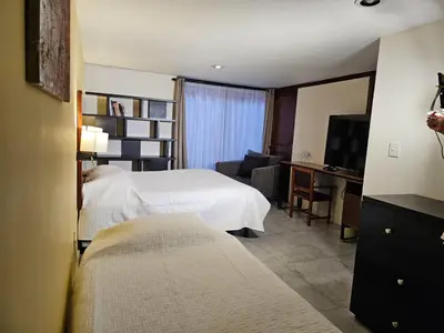 Cama o camas de una habitación en Terraza & Loft San Ángel