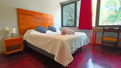 Cama o camas de una habitación en Terraza & Loft San Ángel