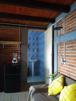 Zona de estar de CABAÑA Adán y Eva en Zacatlán