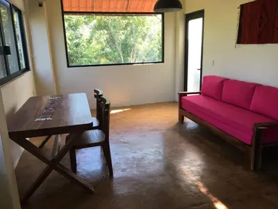 Zona de estar de Departamento Completo, Playa Paradisiaca,