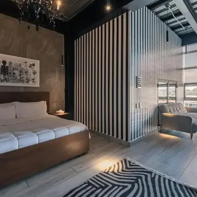 The Striped Loft Modern Elegance in a centric location