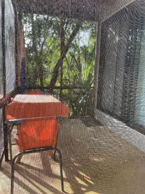 Plano de Double Bed, Queen size, small kitchen, terrace, wi fi air condition quiet