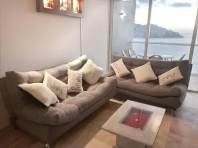 Zona de estar de Departamento en Acapulco con inmejorable vista