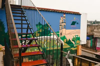 Un balcón o terraza de CABAÑA tipo habitación planta alta en Zacatlàn