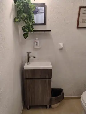Un baño de Bungalow Turrent, a 5 minutos de Playa Mocambo