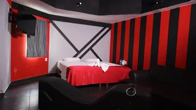 Cama o camas de una habitación en La Selva Auto Hotel ADULTS ONLY