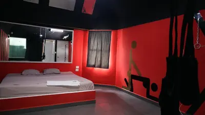 Cama o camas de una habitación en La Selva Auto Hotel ADULTS ONLY