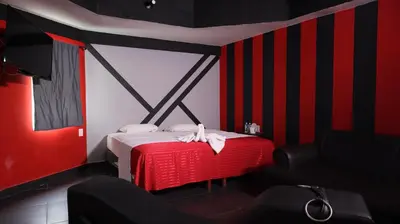 Cama o camas de una habitación en La Selva Auto Hotel ADULTS ONLY