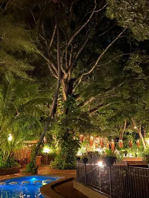 Jardín al aire libre en Las Haditas