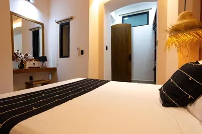 Cama o camas de una habitación en Casa Sofi Oaxaca