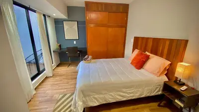 Cama o camas de una habitación en Departamento Maderas