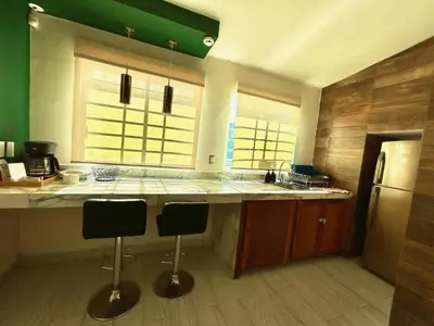 Una cocina o zona de cocina en Casa boka con vista al mar y alberca
