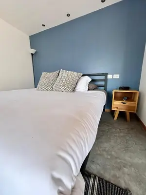 Cama o camas de una habitación en Bugambilias 203 Oaxaca