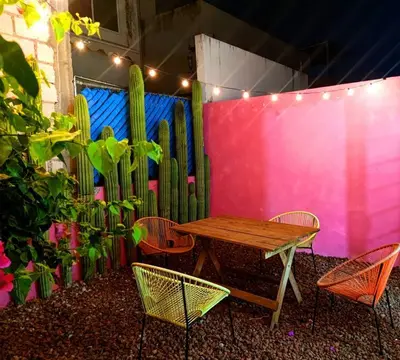 Jardín al aire libre en 