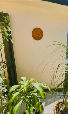 Jardín al aire libre en Casa Amapolas Oaxaca