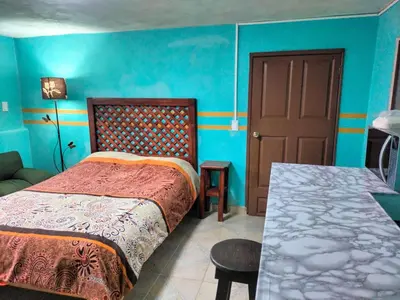 Cama o camas de una habitación en Hospedaje1Casa sn Francisco 2personas