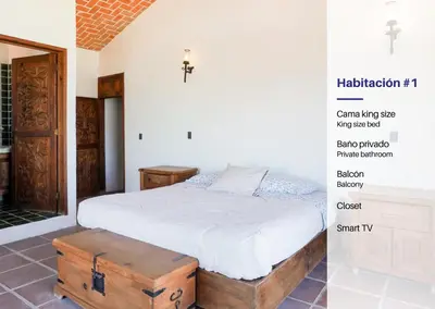 Cama o camas de una habitación en Casa Cayetana Teques