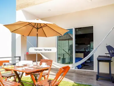 Un patio o zona al aire libre en Sierra Apartments- Estudios Oaxtepec